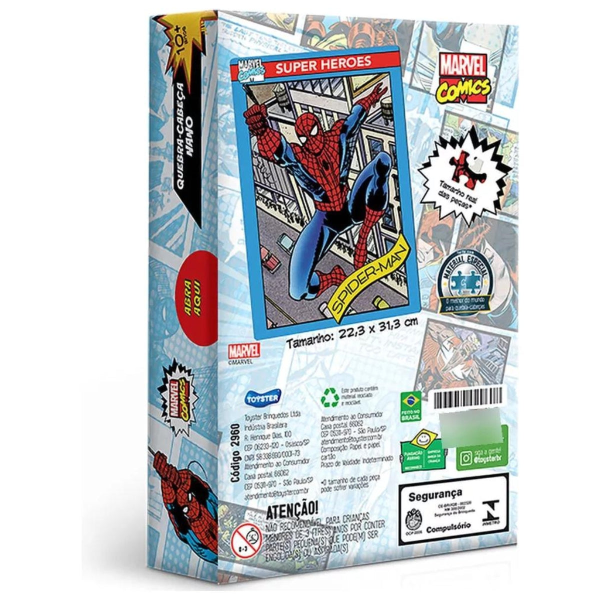 Homem-Aranha Quebra-Cabeça - 500 Nano Peças - Toyster Homem-Aranha Quebra-Cabeça - 500 Nano Peças - Toyster